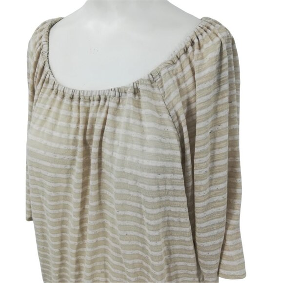 LOFT Beige Striped Long Sleeve Top - Picture 7 of 12